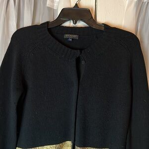 Vionnet Paris Wool Cashmere Color Block Cardigan Sweater Color Block